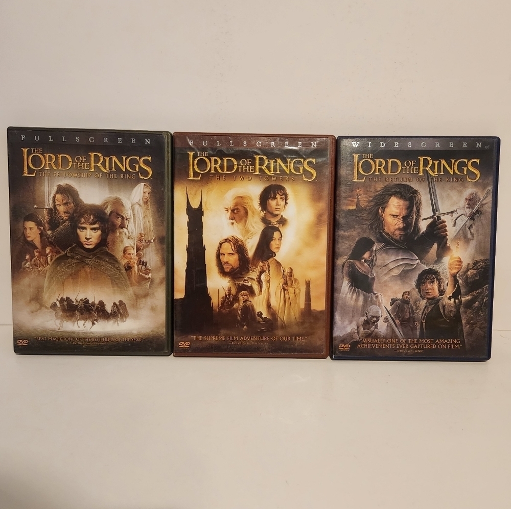 Used The Lord of the Rings 1-3 DVD Movies